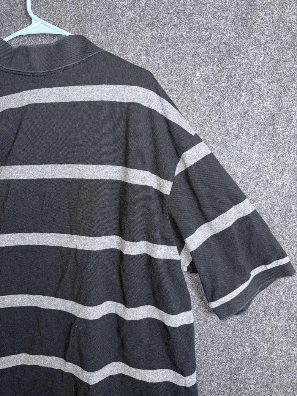 Polo by Ralph Lauren Black with Gray Stripes Men’s Polo Shirt